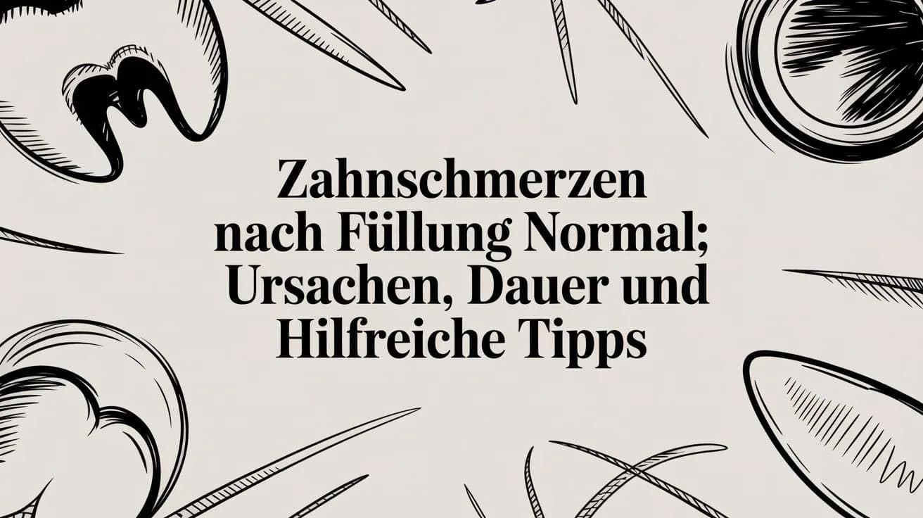 Zahnschmerzen nach Füllung normal: Ursachen, Dauer und hilfreiche Tipps