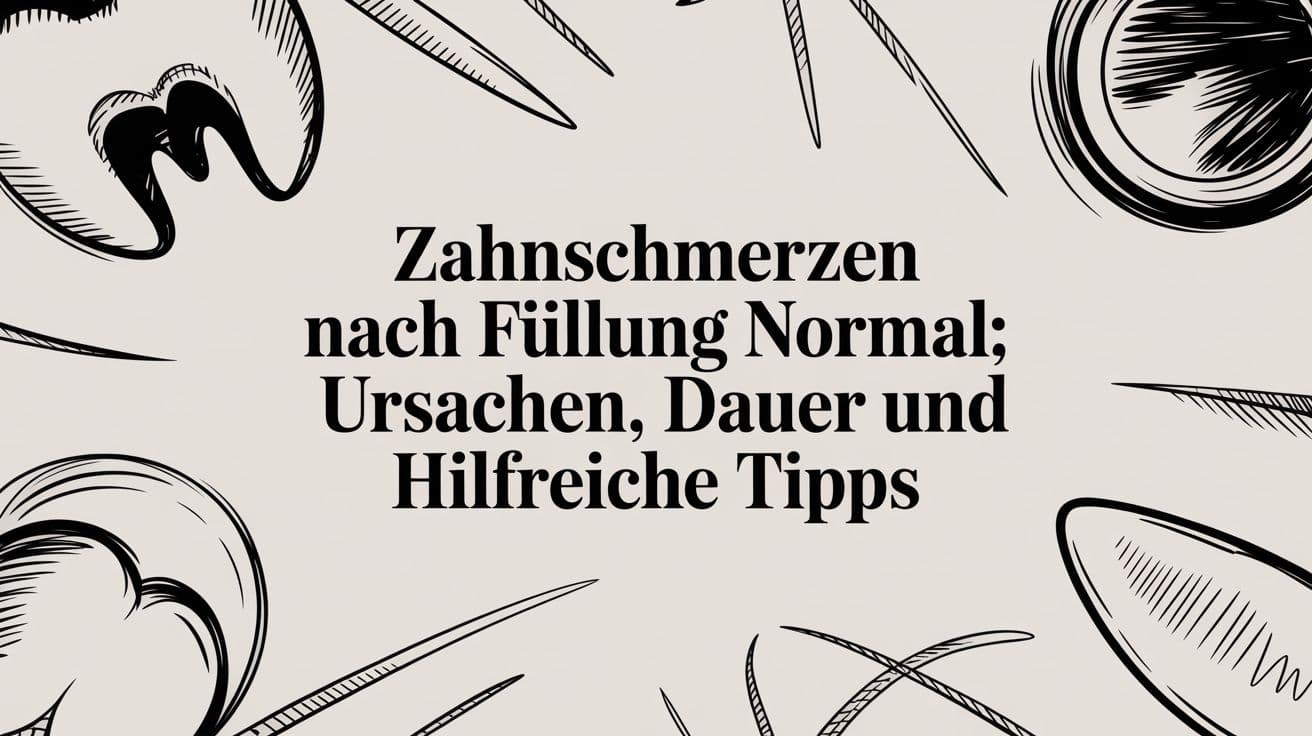 Zahnschmerzen nach Füllung normal: Ursachen, Dauer und hilfreiche Tipps
