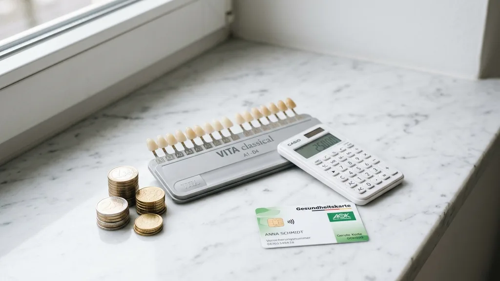 Transparente Kostenplanung für Bleaching — Shade Guide und Rechner