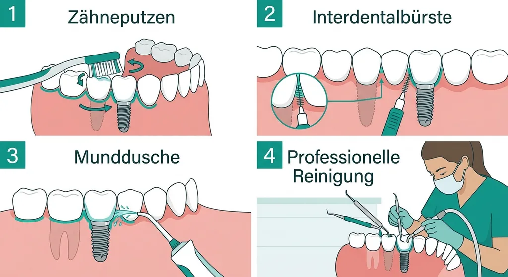 Pflege-Anleitung für Zahnimplantate in 4 Schritten