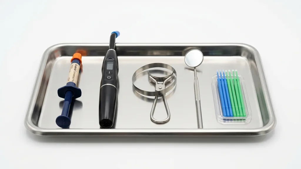 Instrumente für die Füllungstherapie — Komposit, Polymerisationslampe und Matrizenband