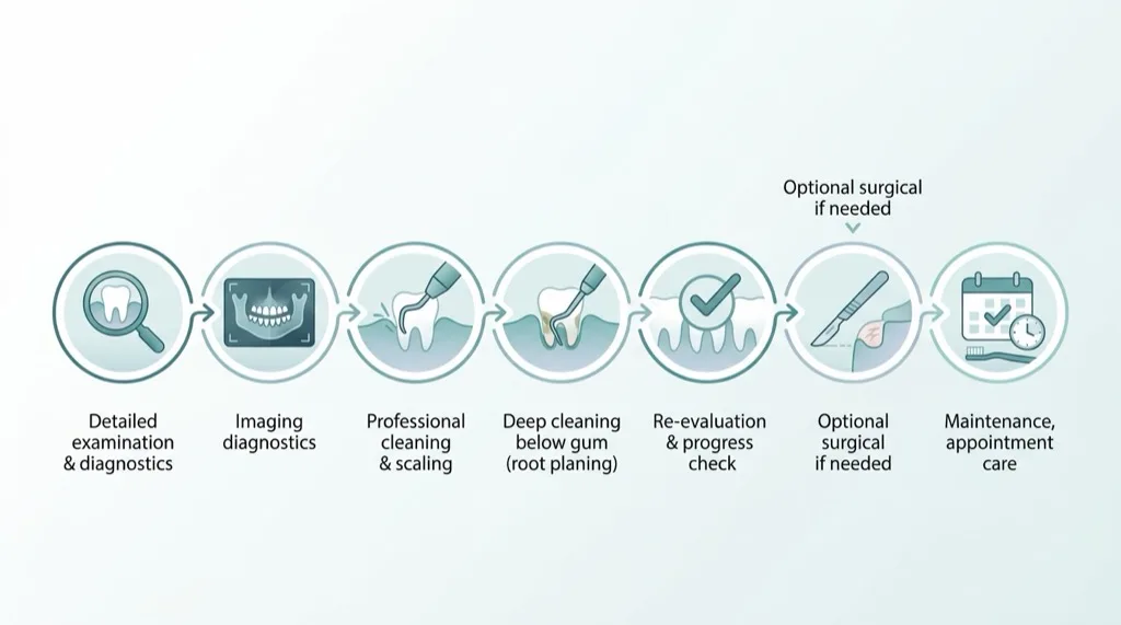 Behandlungsablauf der Parodontitistherapie in 7 Schritten