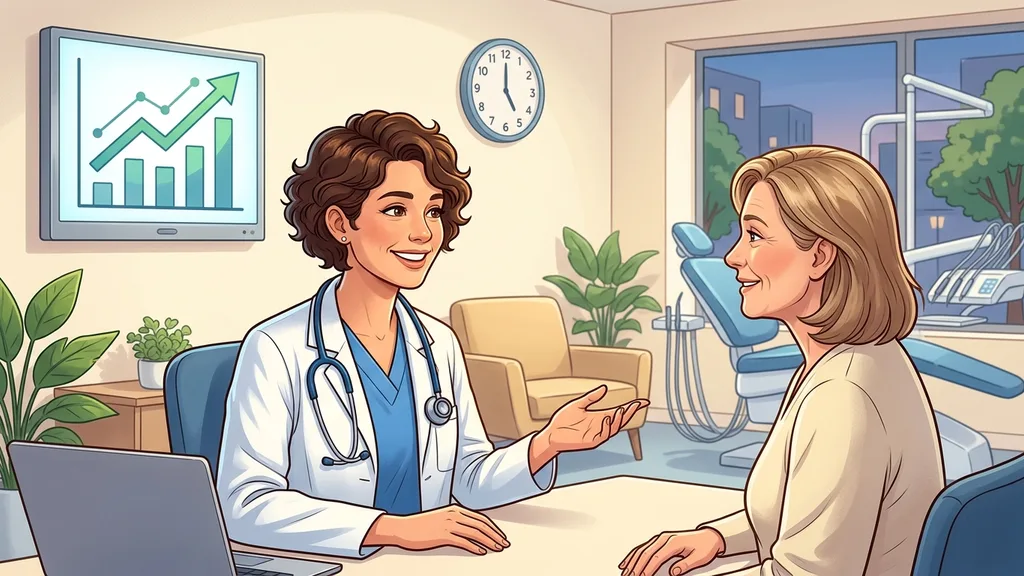 Happy dentist with more time for patients and improved efficiency metrics