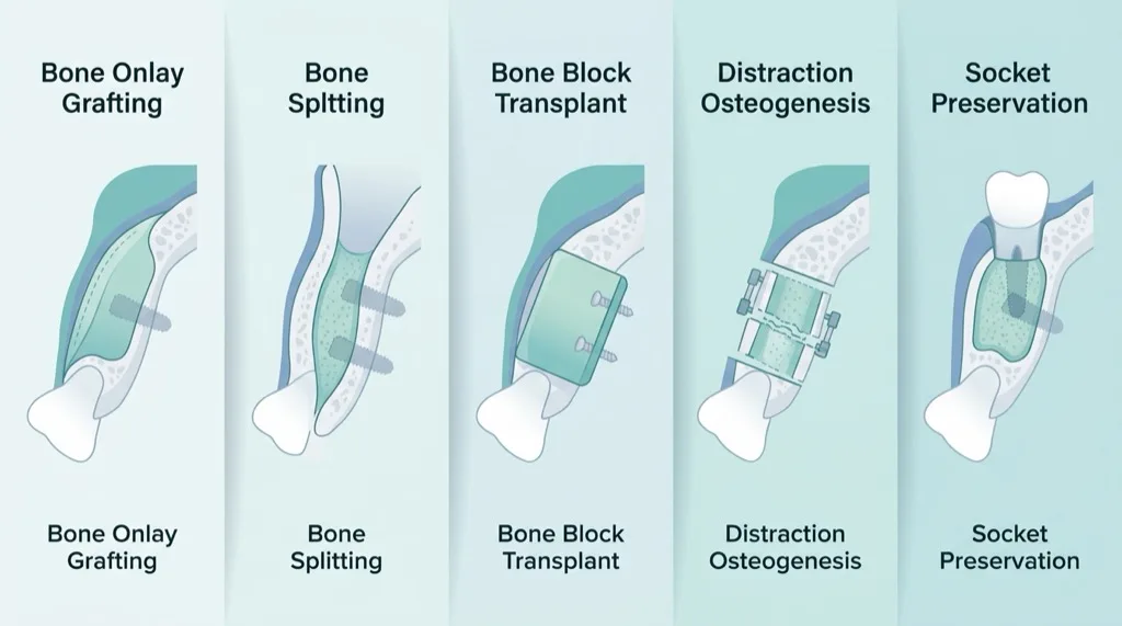 Knochenaufbau-Methoden im Überblick: Bone Splitting, Bone Block, Socket Preservation