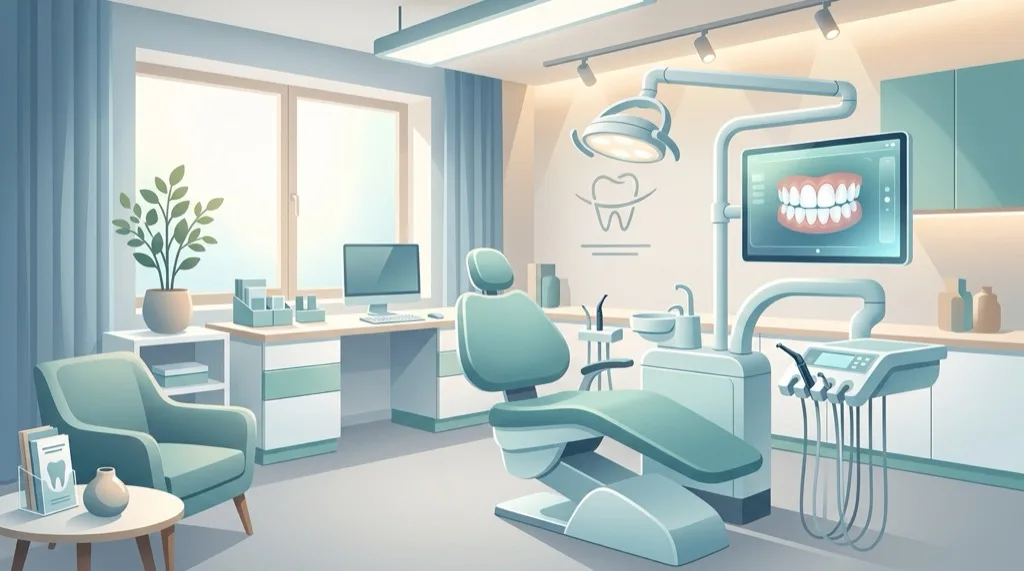 Zahnarztpraxis Dr. Dickel in München-Oberföhring — modernes Behandlungszimmer