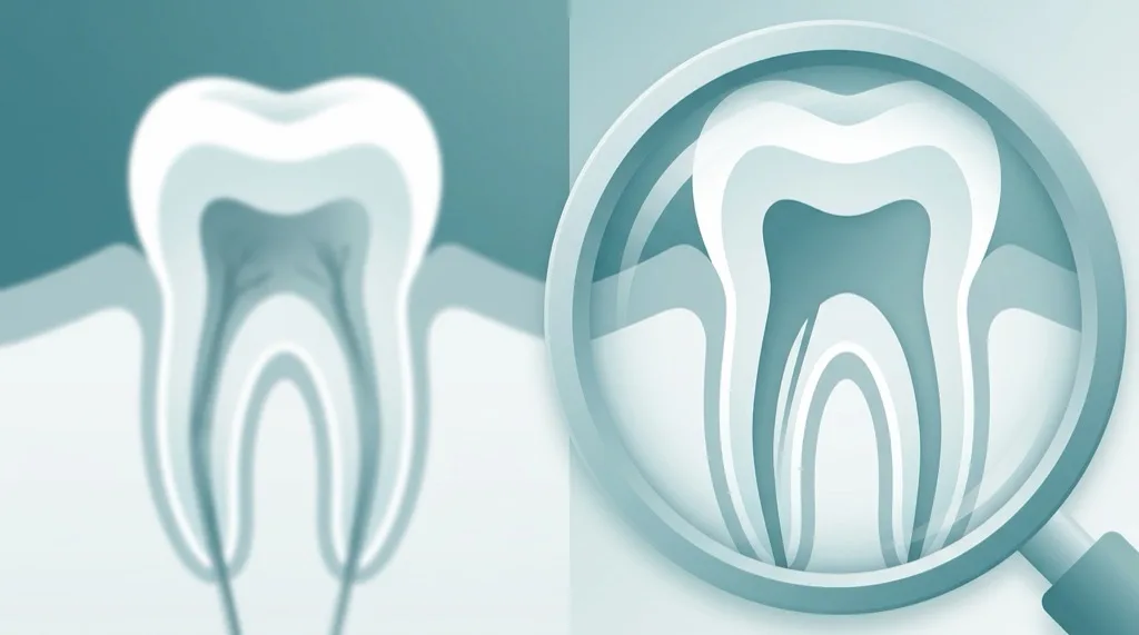 Vergleich: Behandlung ohne vs. mit OP-Mikroskop (25x Vergrößerung)